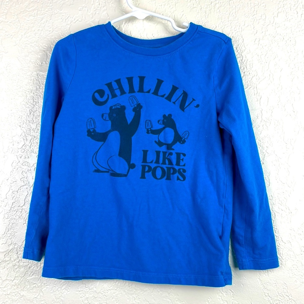 Old Navy Chillin’ like pops graphic long sleeve tee